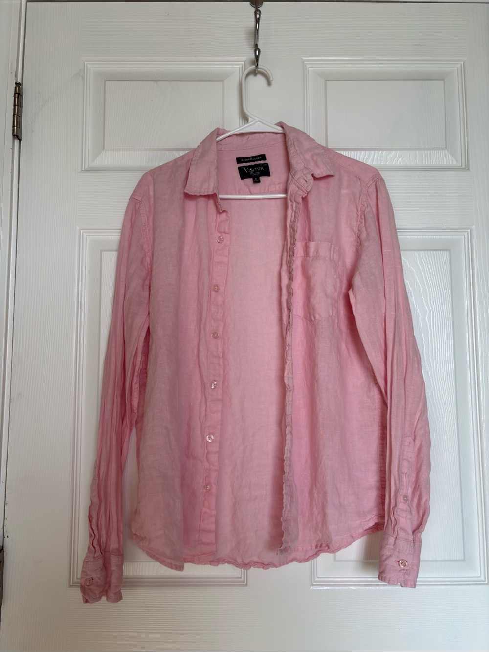 Light Pink Women Button-Up Shirt - Classic Casual Style